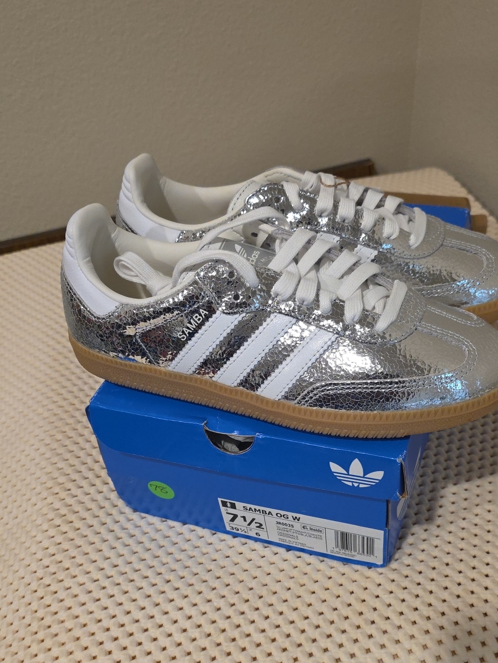 adidas Samba OG W Size 7.5 Silvmt